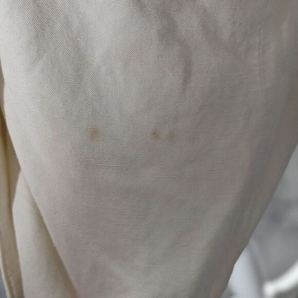 Vintage Gil Bret Size 14 White Double Breasted Jacket w Hood and Pockets - Picture 8 of 8